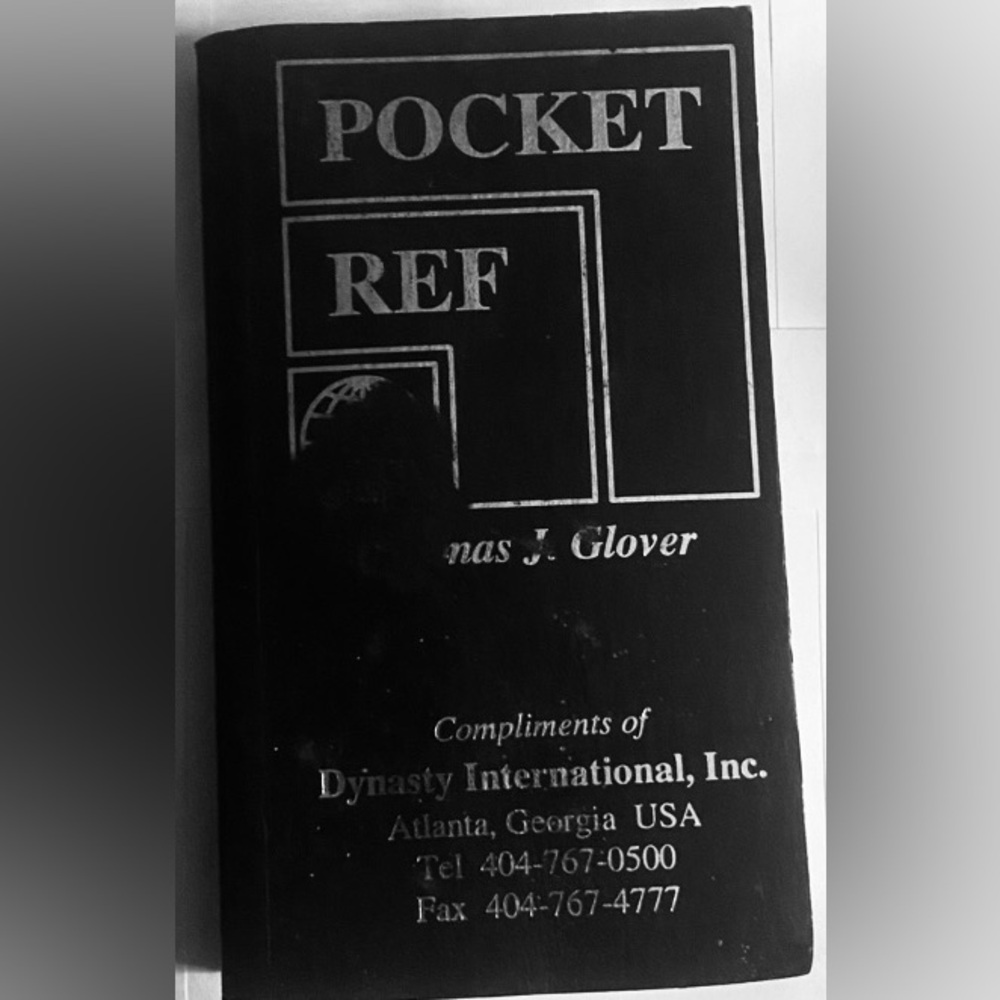 Pocket Ref Thomas J. Glover 2nd Edition Engineer Contractors Student Electronic
